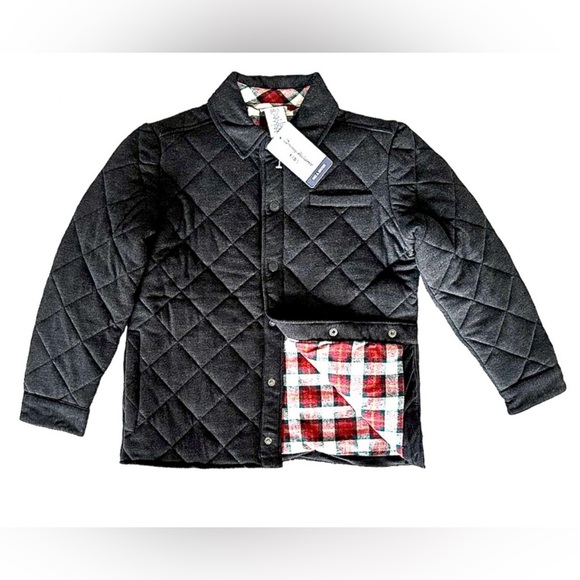 Tommy Bahama Quilted Jacket W/ Flannel lining Size Medium Charcoal Gray NWT - Picture 2 of 11